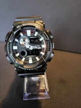 Casio G-Shock GAX-100B Moon And Tide Graph  Black and White Digital-Analog Watch
